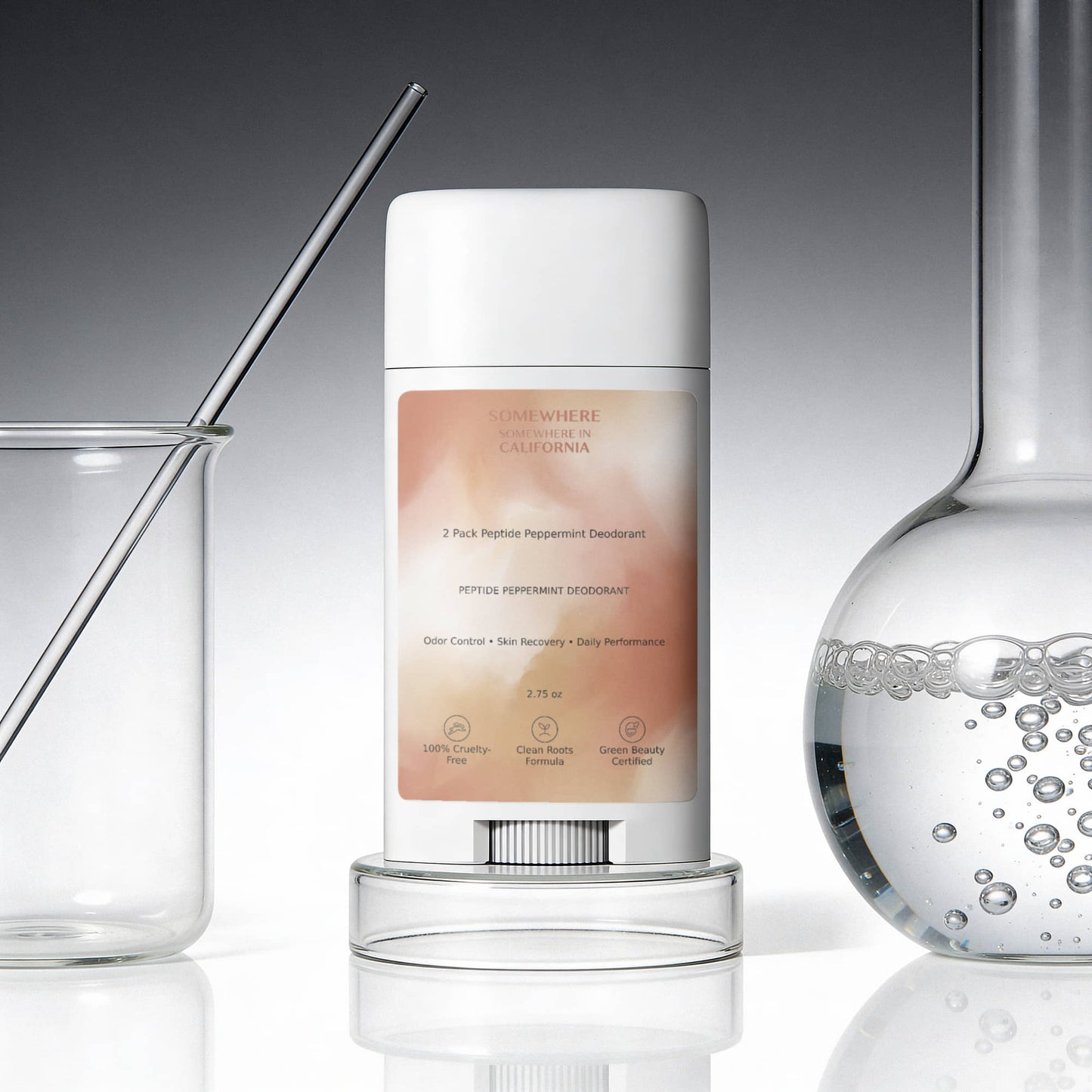 2 Pack Peptide Peppermint Deodorant