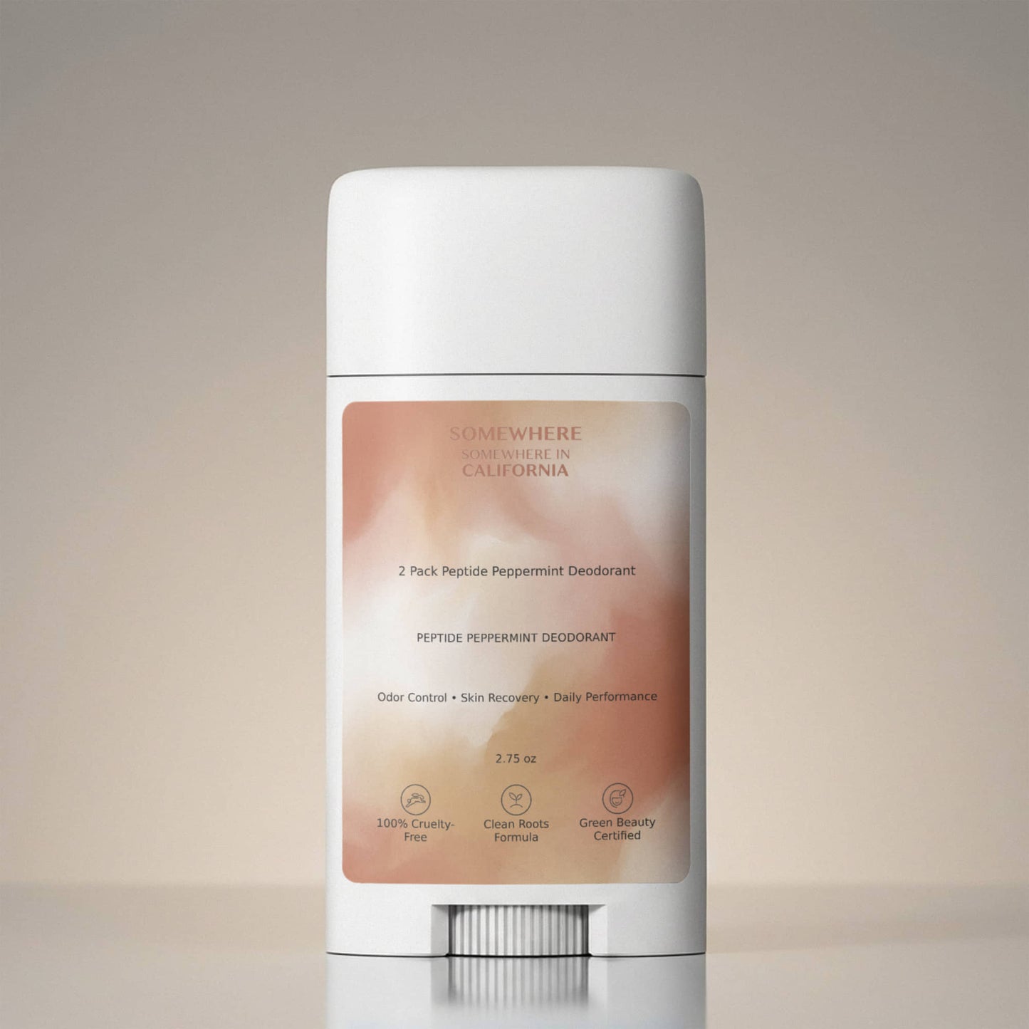 2 Pack Peptide Peppermint Deodorant